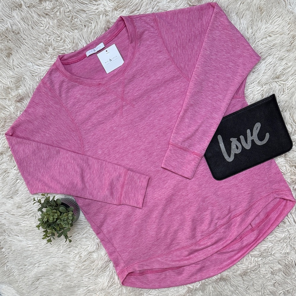 Nic & Lulu Lightweight Terry Raglan Sweatshirt 💗 Pink